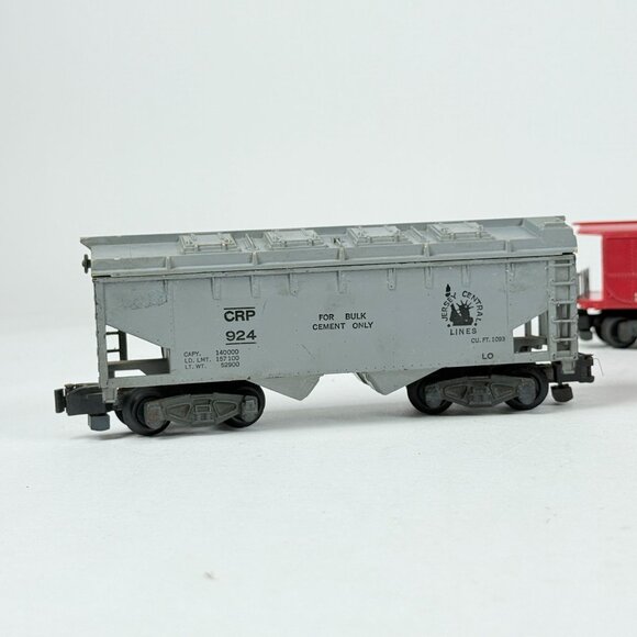 Lionel O Gauge Vintage Train Cars Set With Jersey Central Cement Hopper New Have - Picture 4 of 10